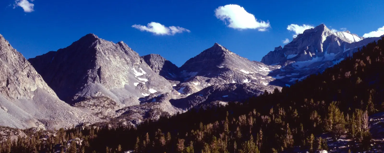 Little Lakes Valley, granite peaks of the John Muir Wilderness above the tree line on the Eastern Sierra escarpment.